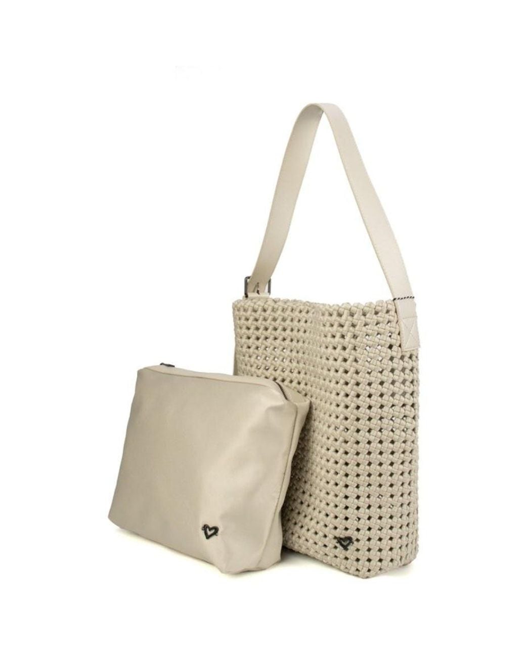 Prenelove Natural Osler Woven Hand-Knotted Hobo