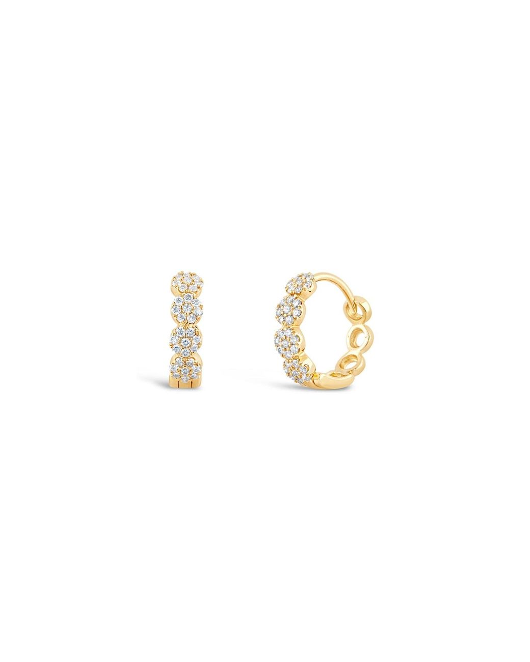 Dinny Hall Metallic Starflower Lab-Created Diamond Huggie Hoops
