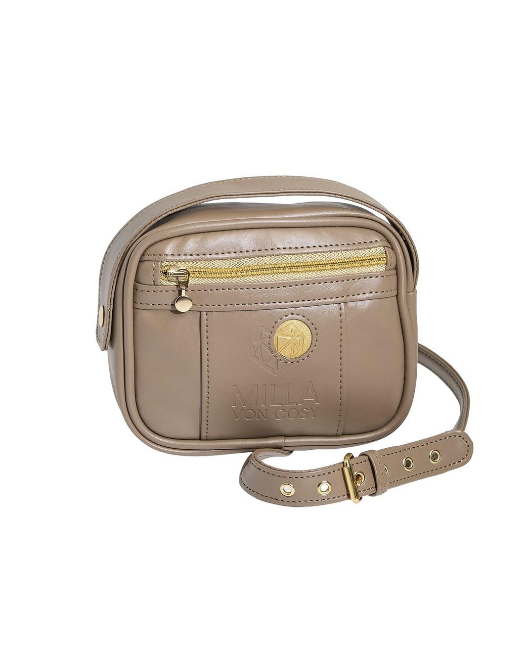 Milla Von Cosy Metallic Crossbody Bag Vibe Latte Macciato