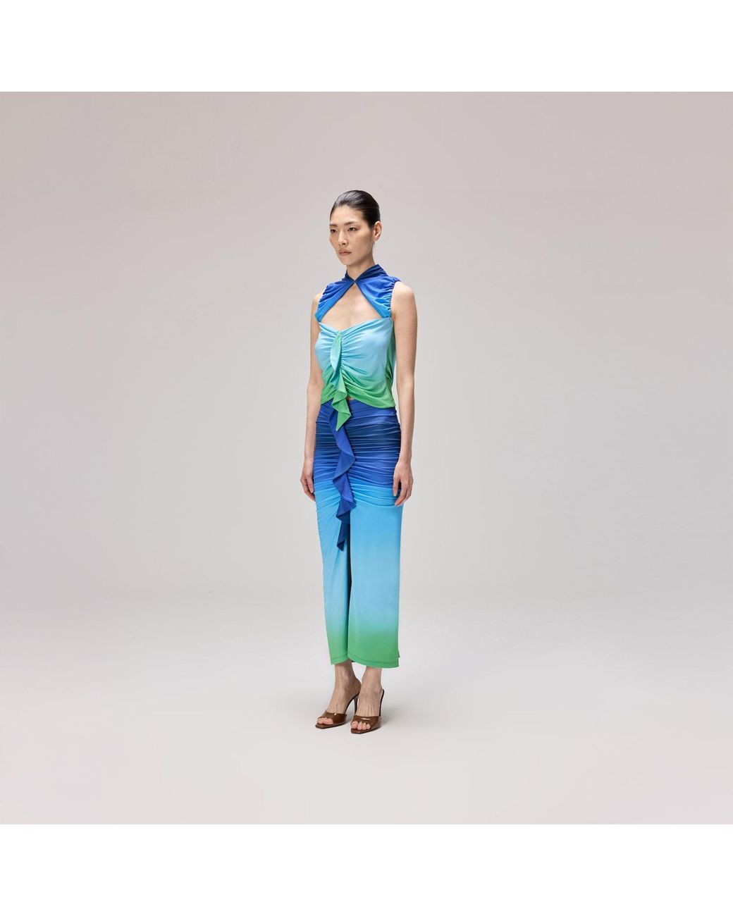 Herfetch Blue Bodrum Top-Multicolur