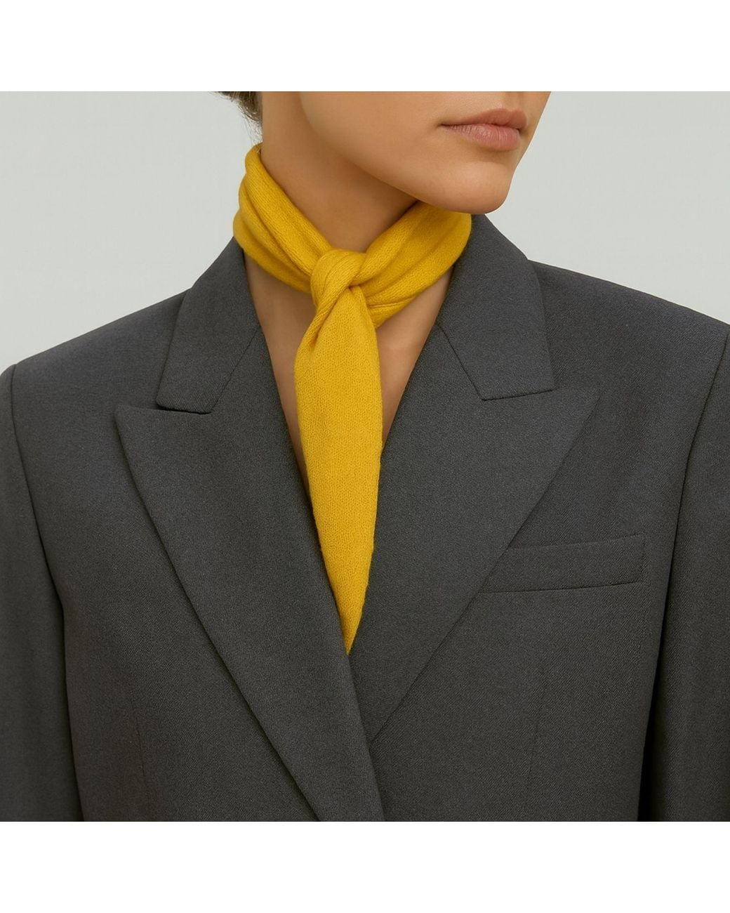 My Little Nature Metallic Wool & Cloud Triangle Cashmere Skinny Scarf