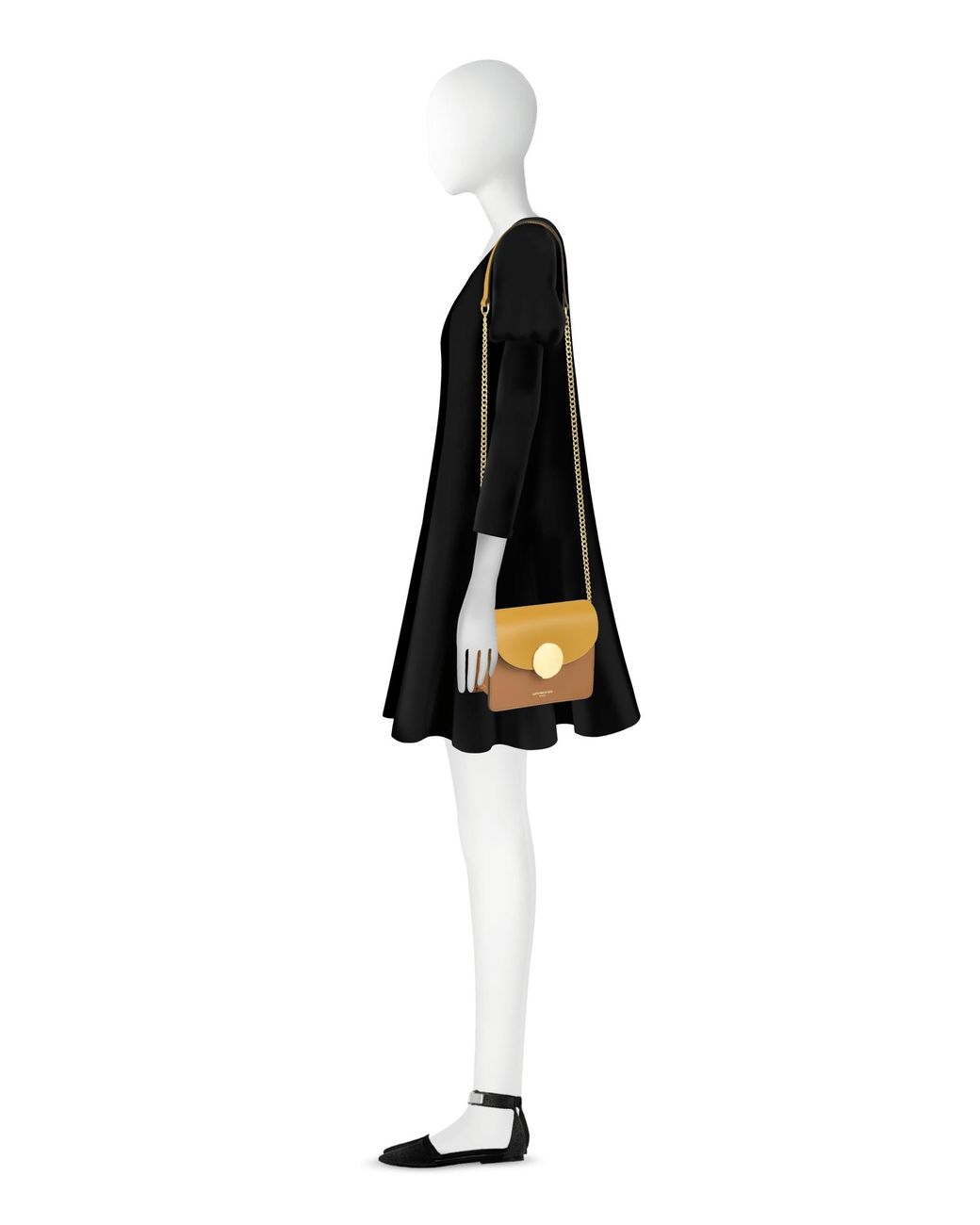 Le Parmentier Metallic New Ondina Mini Color Block Shoulder Bag