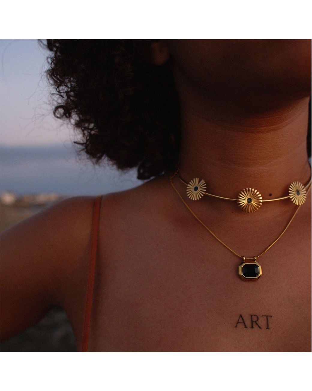 Gingin Metallic Hazel Choker