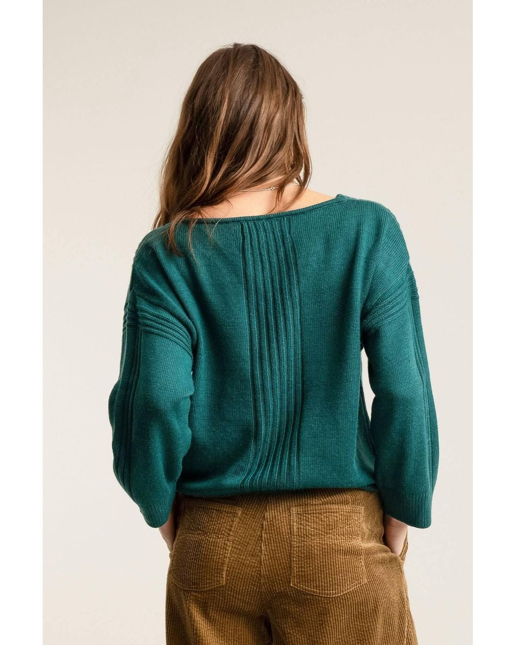 Komodo Green Anya Merino Wool Jumper
