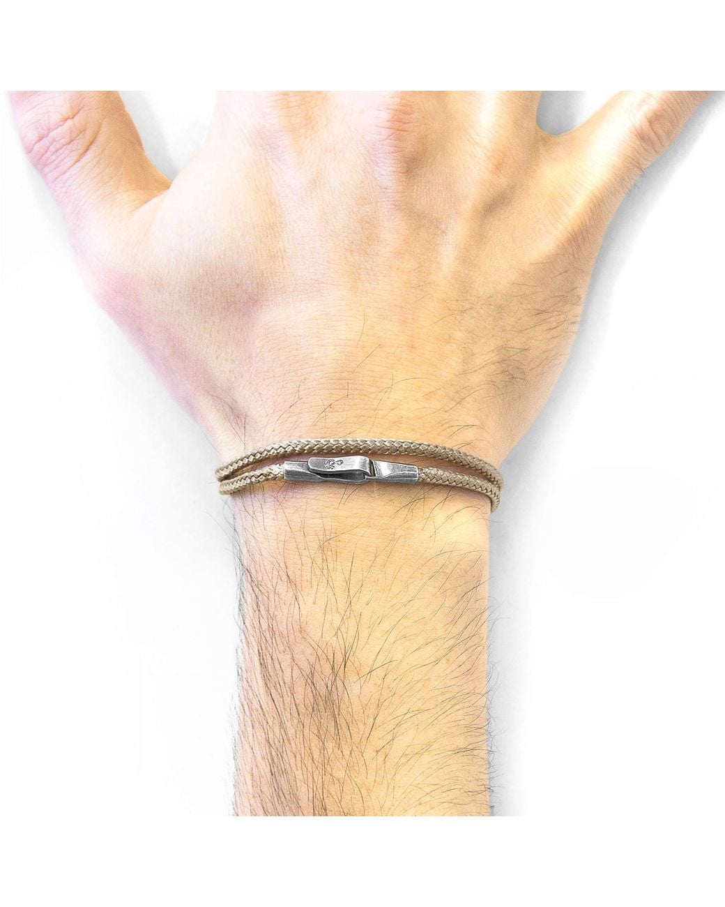 Anchor and Crew Metallic Sand Liverpool & Rope Bracelet for men