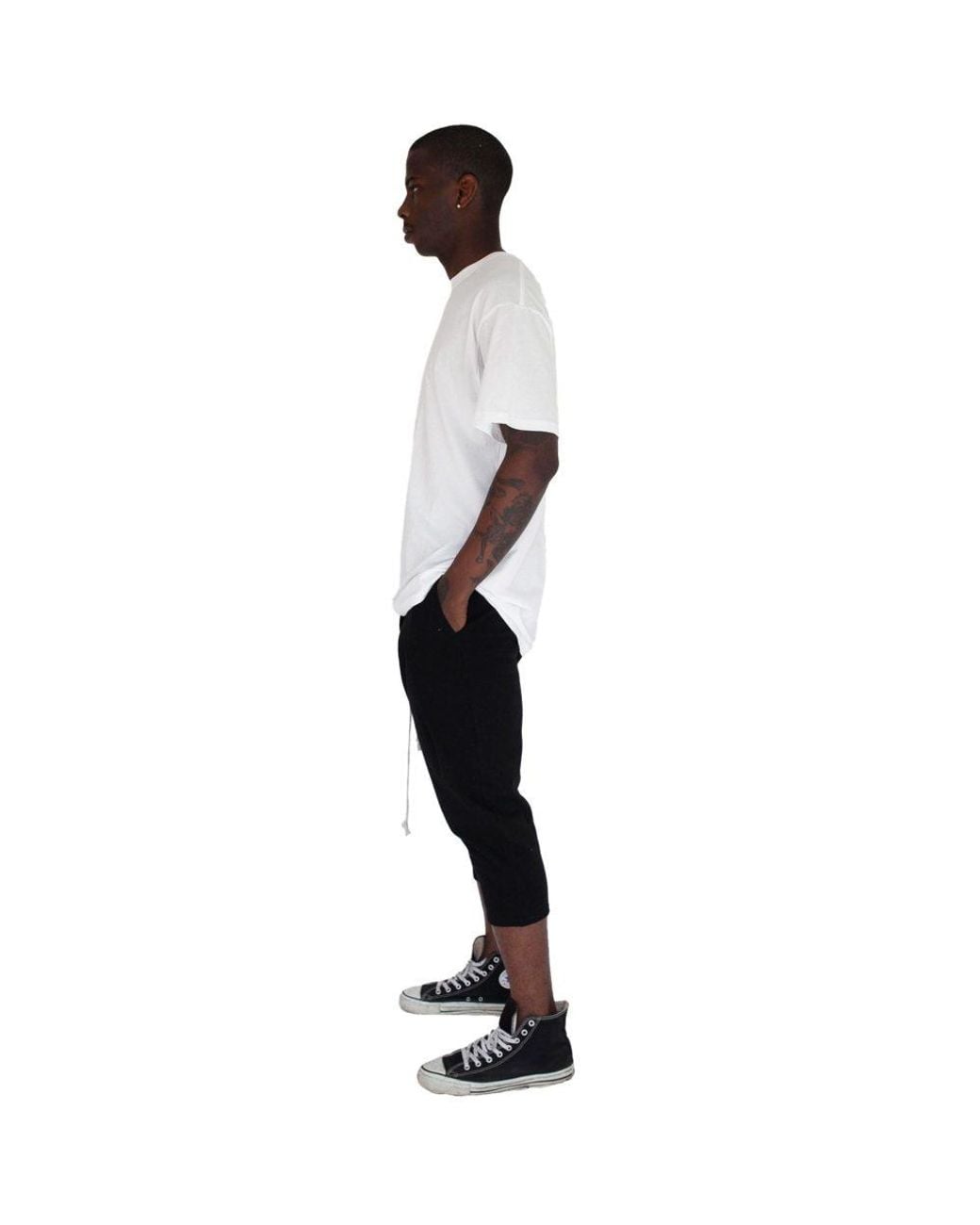 Bradford Row White Scoop Tee for men