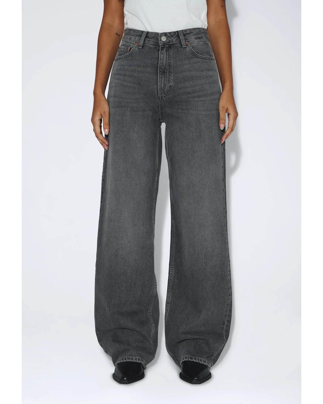Dr. Denim Gray Donna High Relaxed