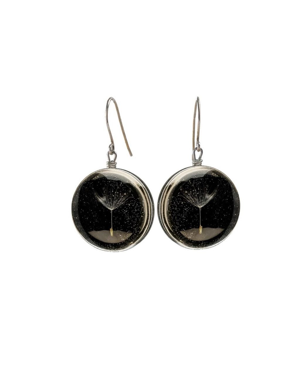 Laura Daili Black Glass Earrings