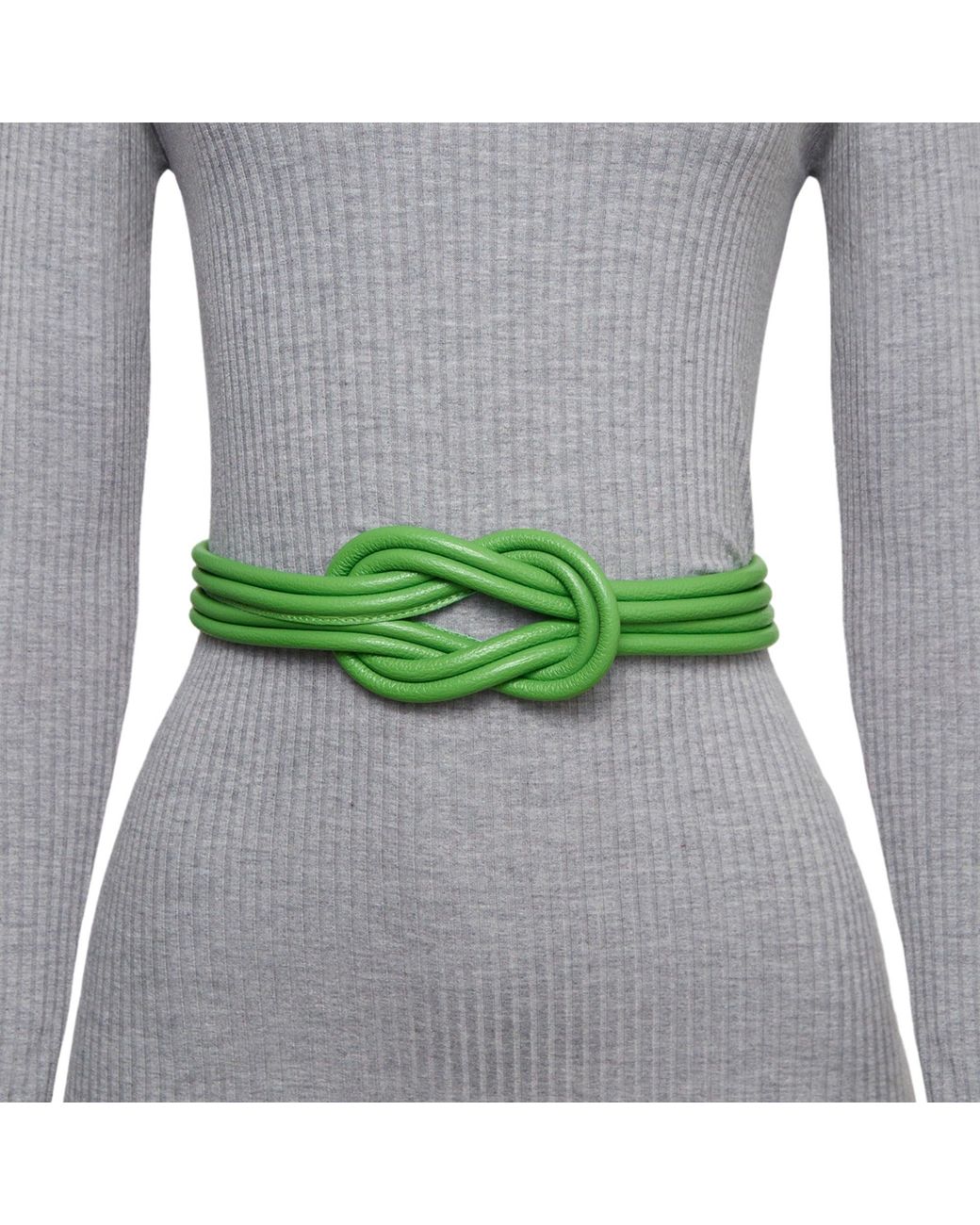 BeltBe Green Knot Leather Belt