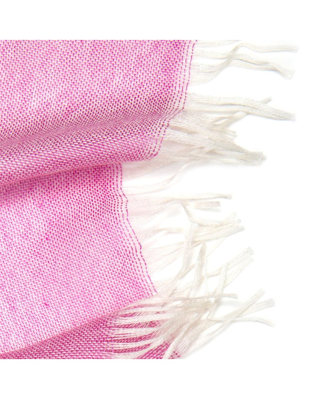 Kinalba Pink Weekender Rose Stripe Cashmere & Silk Scarf