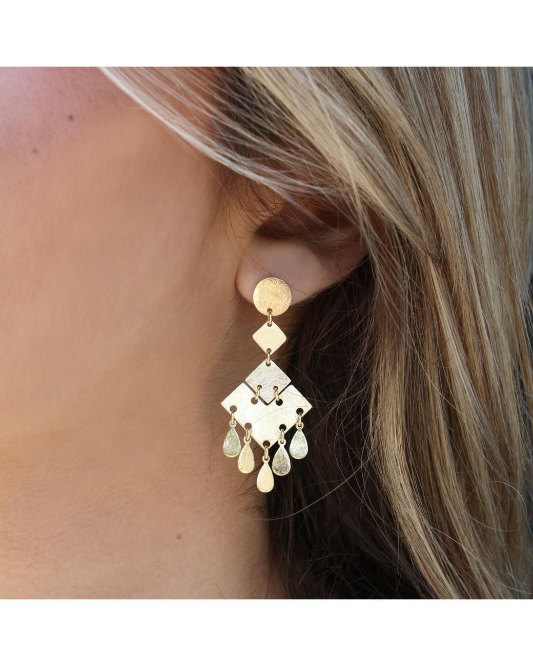 Marcia Moran Metallic Blair Chandelier Earrings