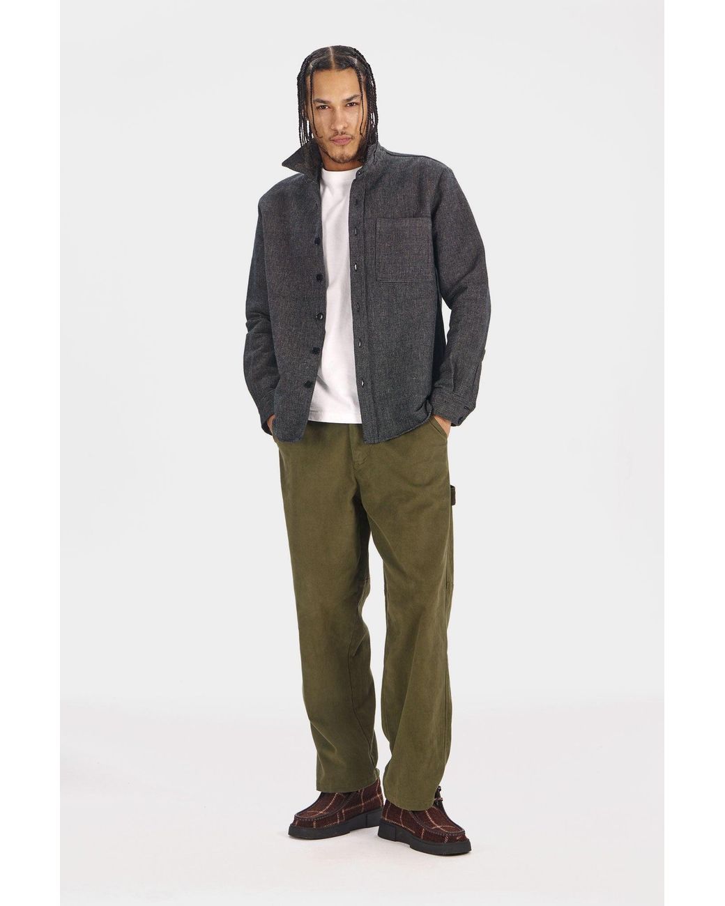 Komodo Green Theo Organic Cotton Carpenter Trouser for men