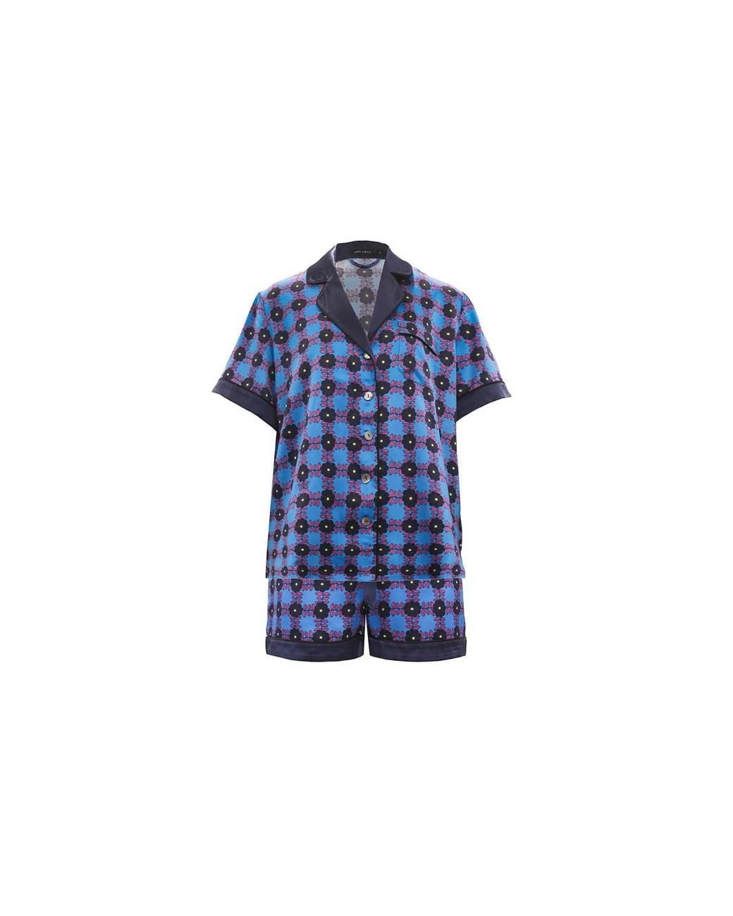 Emma Wallace Blue Aila Shorty Pj Set
