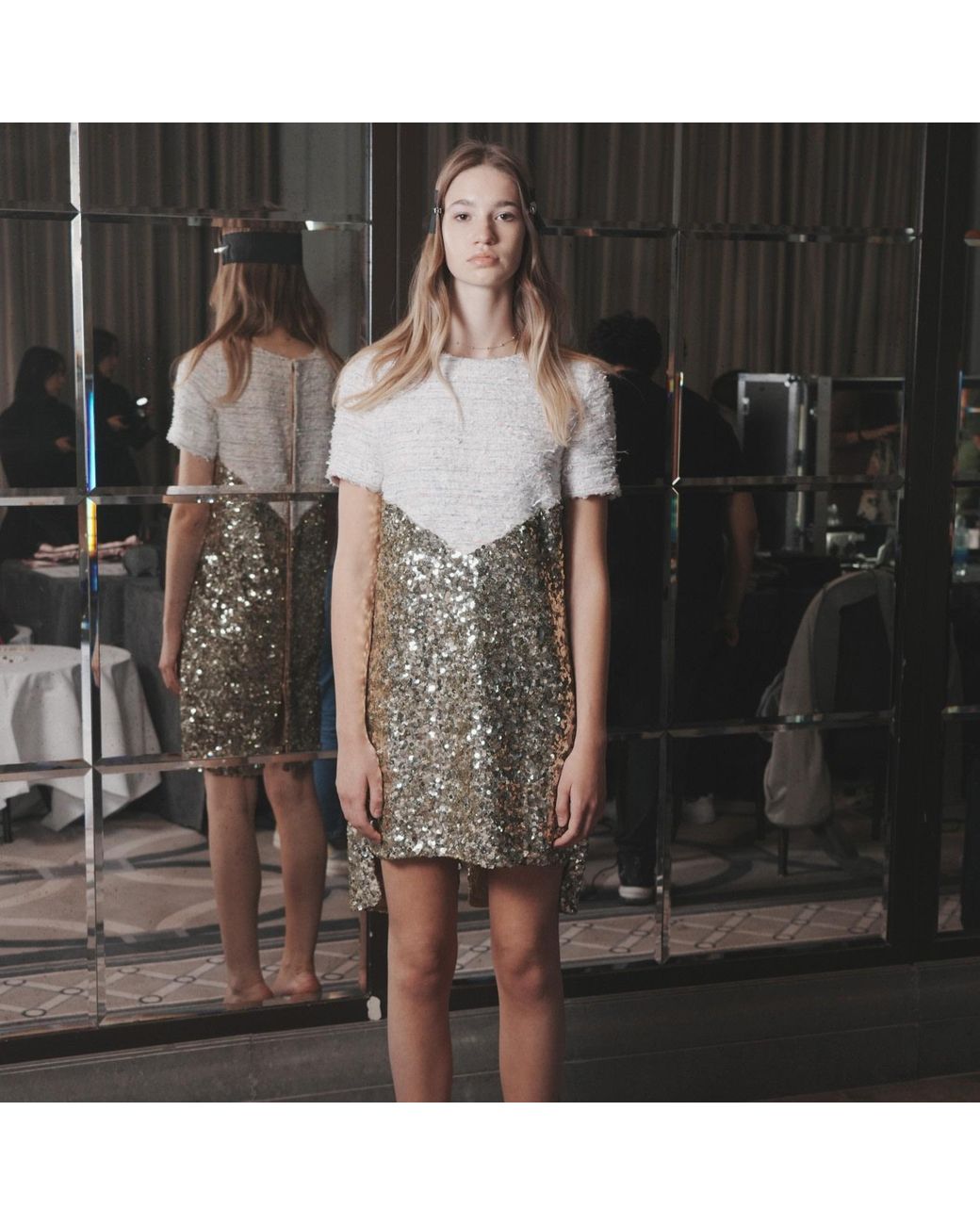 RUE AGTHONIS Natural Littoral Petit Golden Dress