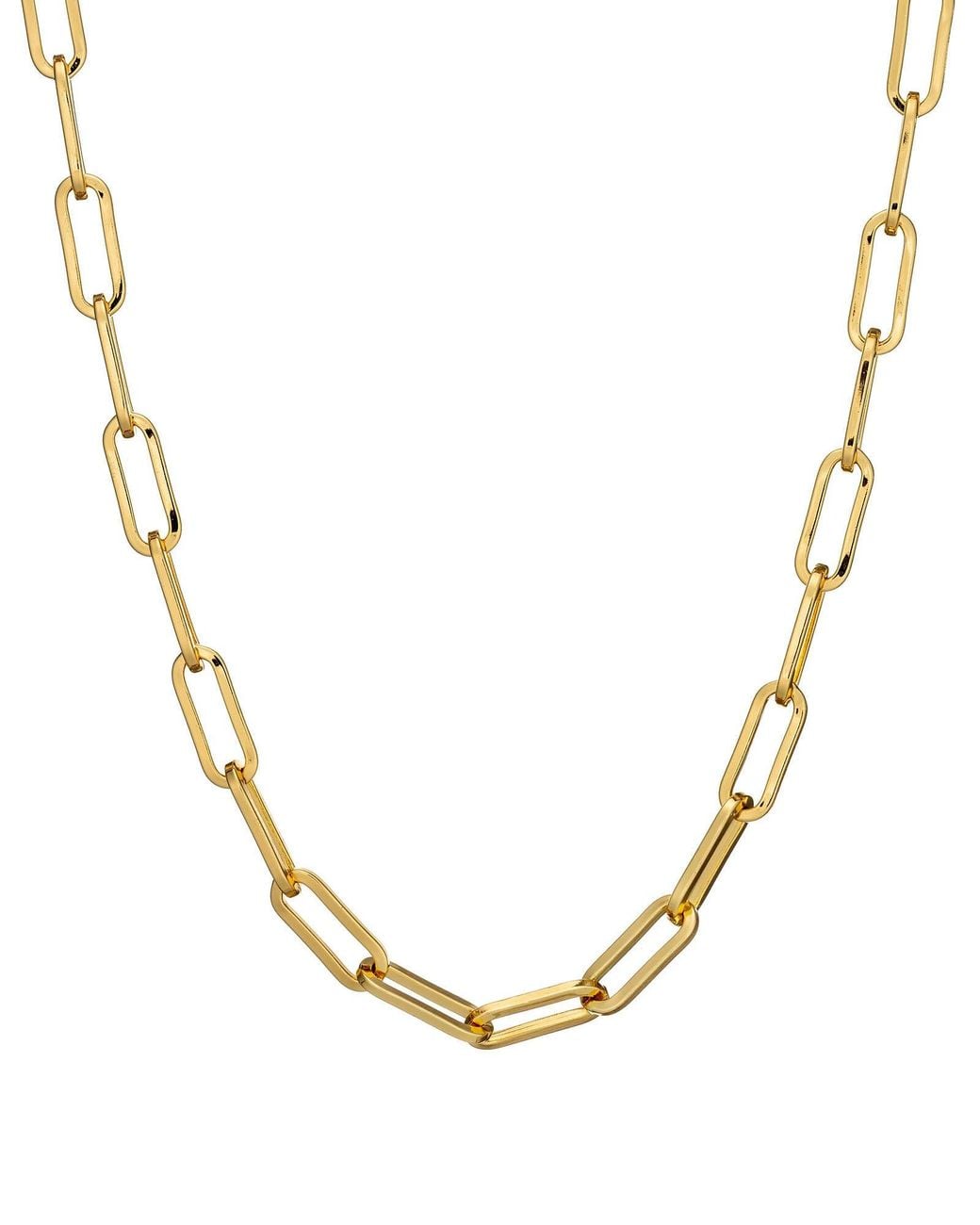 Crystals and Co Metallic Paper Clip Necklace