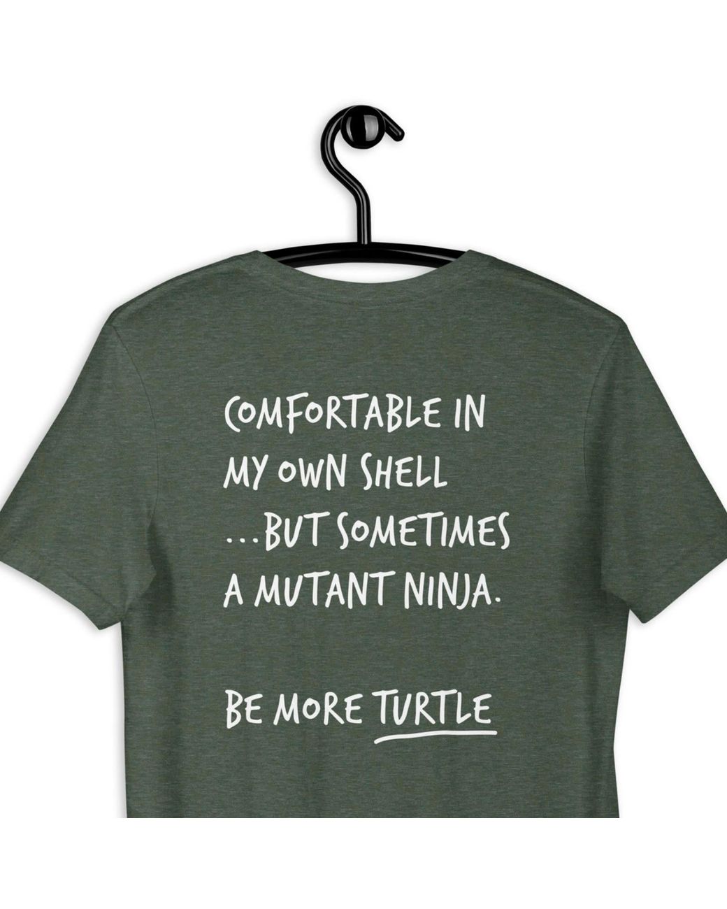 Anchor and Crew Green Forest Think Ocean Turtle Aspirations Cotton Embroidered T-Shirt