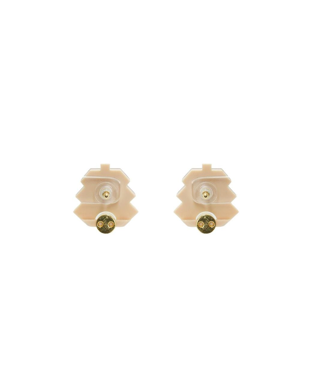 Gissa Bicalho Metallic Acrylic Handmade Earring P Empire Cinnamon