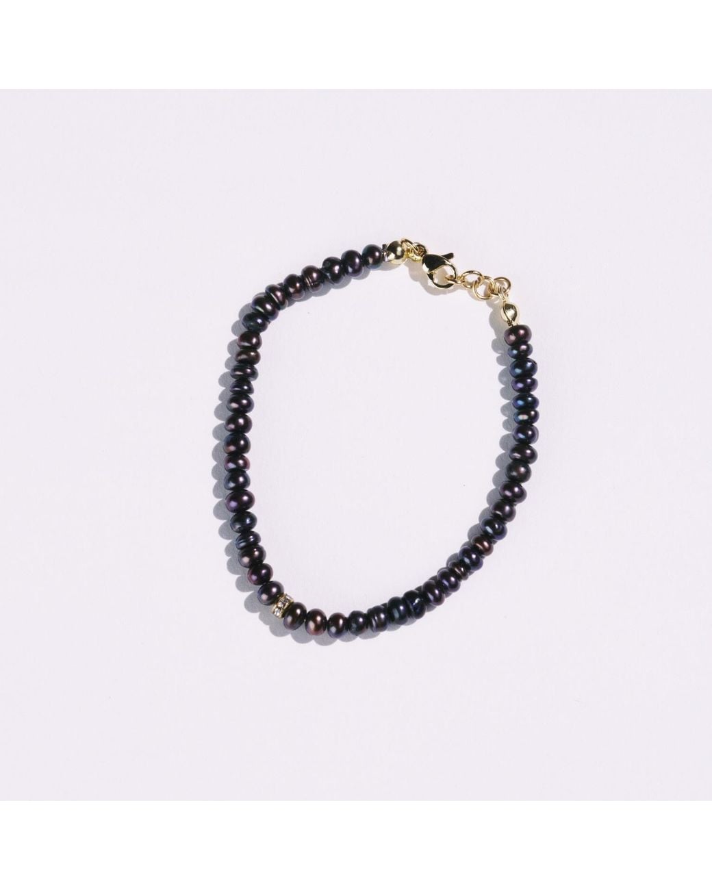 Urbane Jewelry Studio Metallic Noir Petite Pearl Bracelet