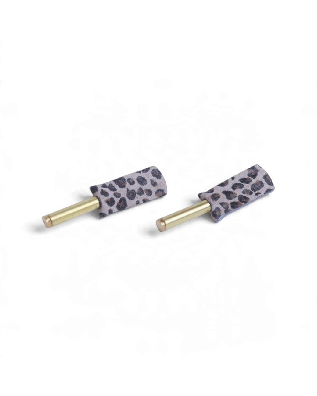 Svetlana Vukov Blue Leopard Linear Drop Earrings