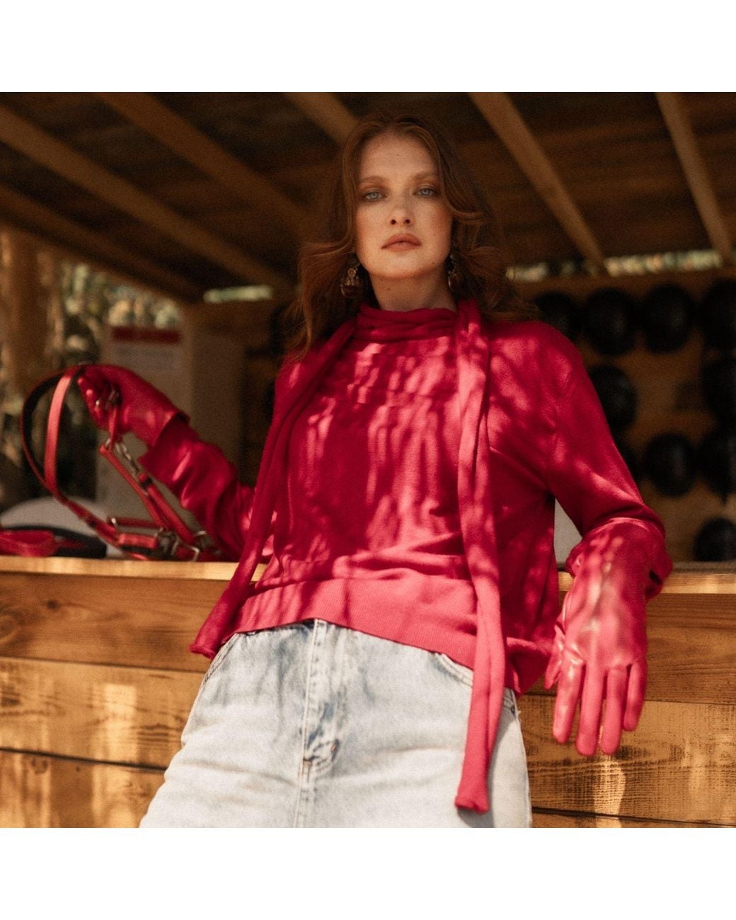 Thisisu Collection Red Miranda Sweater