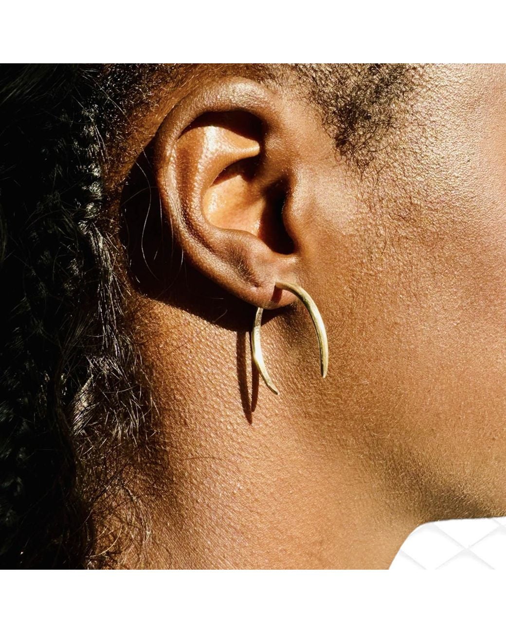 Aki Roc Jewelry Metallic Front-Back One Inch Hoop Earrings
