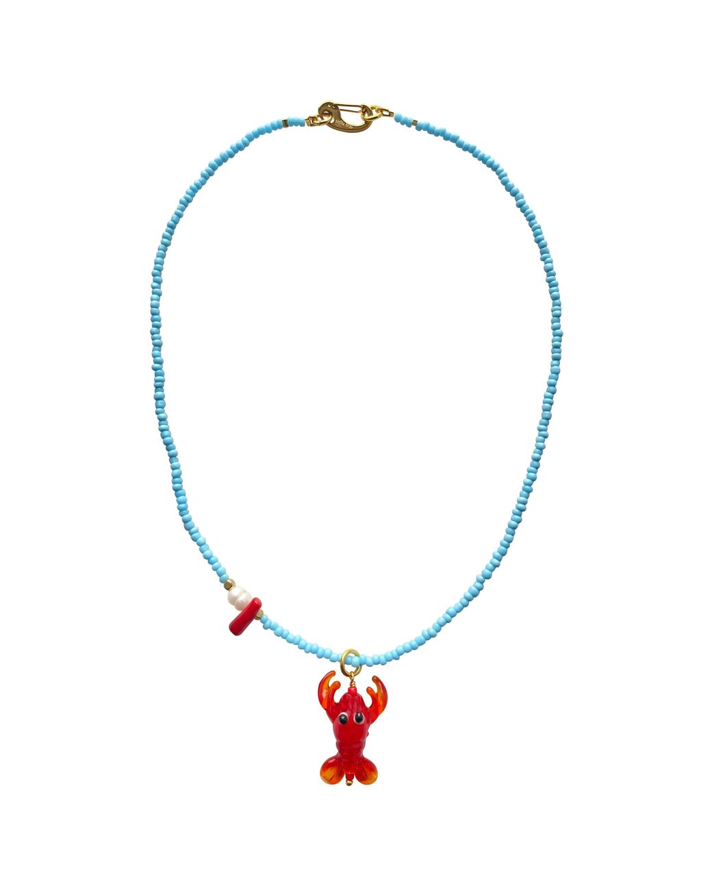 Smilla Brav Red Lobster Bling Necklace