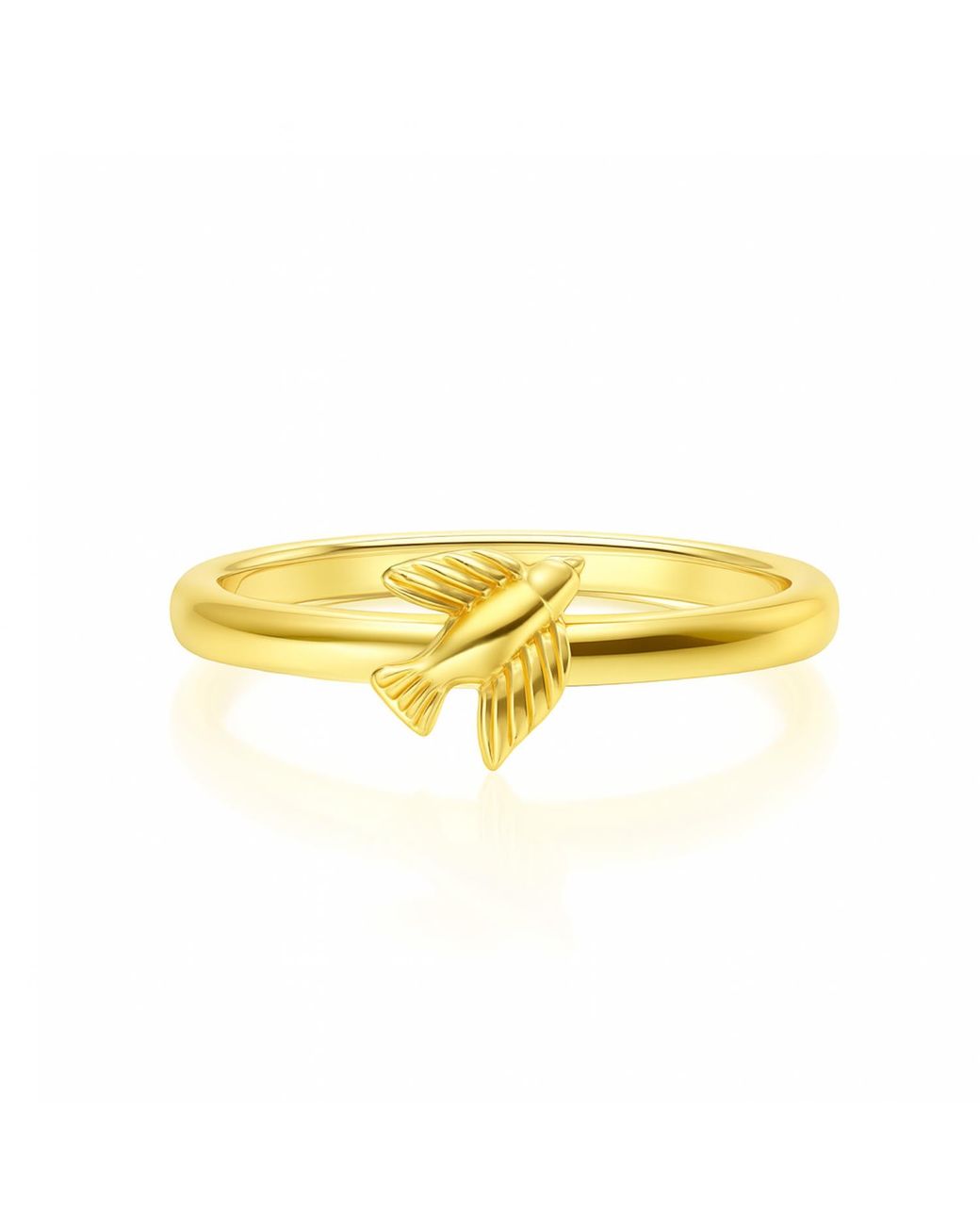 Unaloe Yellow Adjustable Ring Dove Design