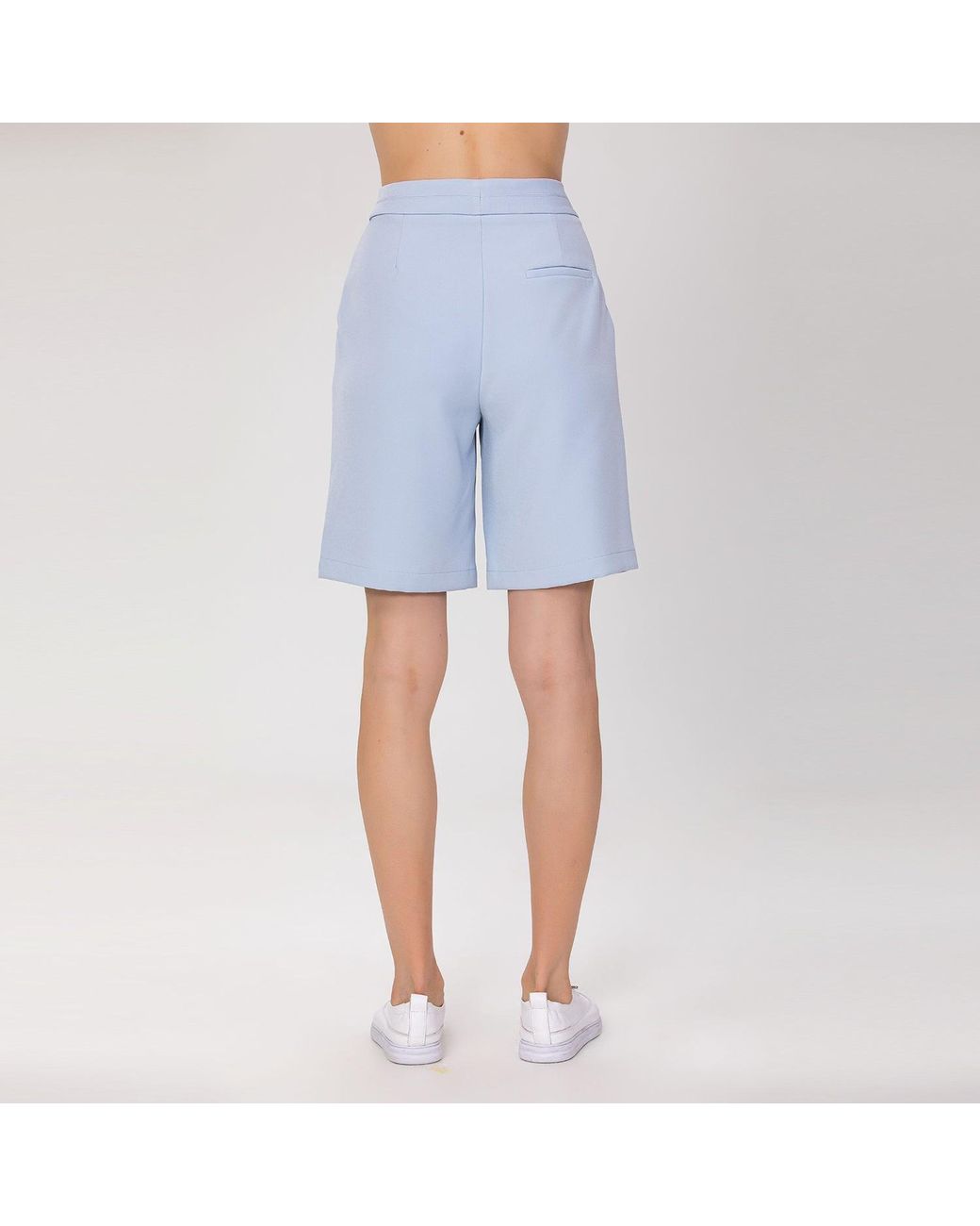 Smart and Joy Black Minimalist Bermuda Shorts