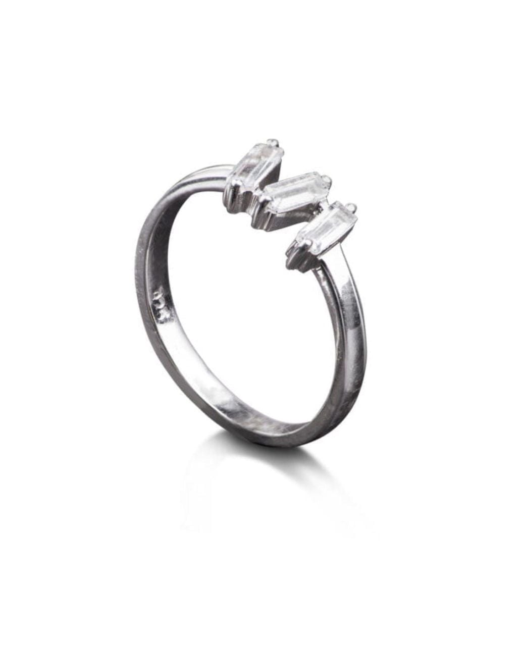 The Jewellery Store London Metallic Topaz Baguette Cut Ring
