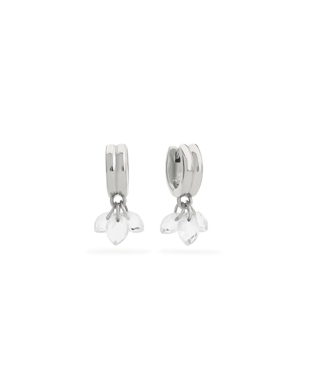 Stone Fruit White Pit Earrings