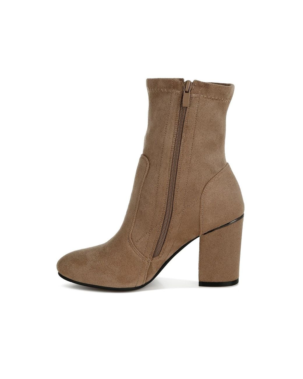 Rag & Co Brown Neutrals Nidaros Microfiber Sock Boots