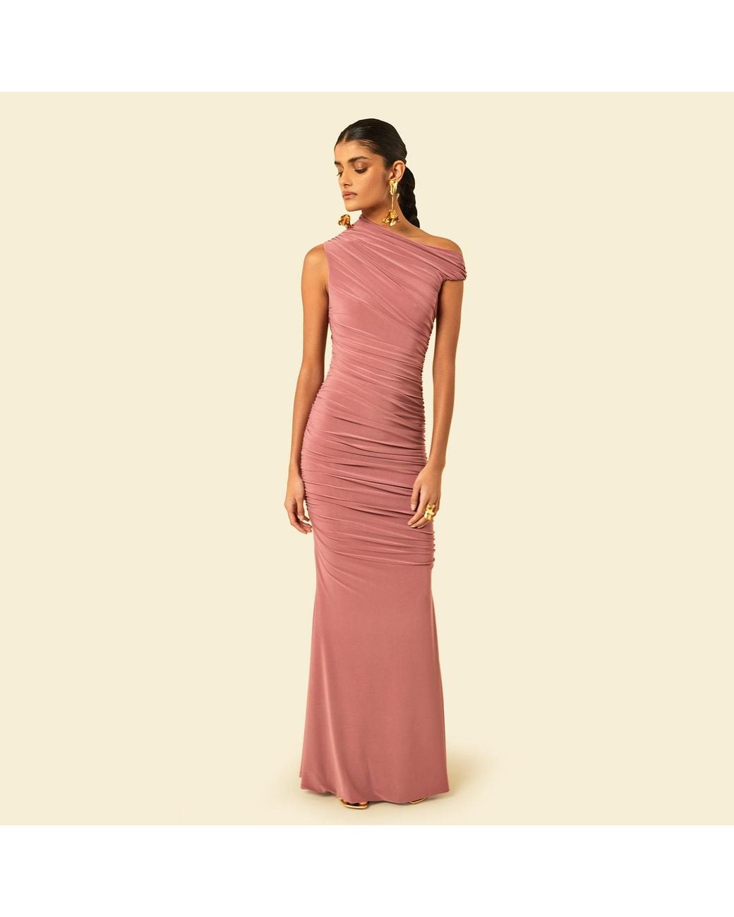 Celestine & Mae Red Dahlia Maxi Dress