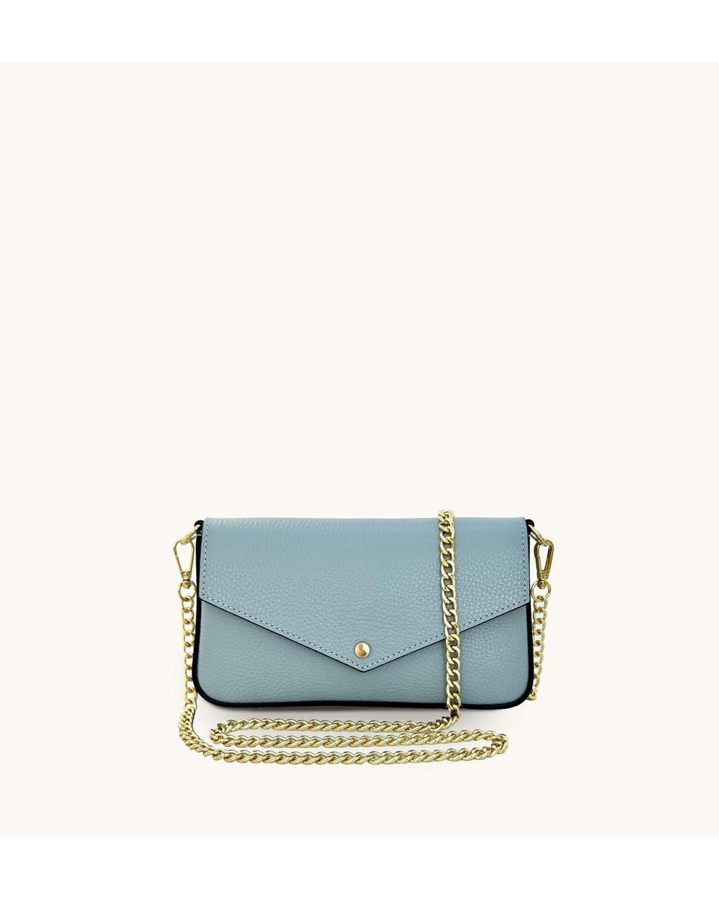 Apatchy London Blue The Munro Sky Leather Shoulder Bag