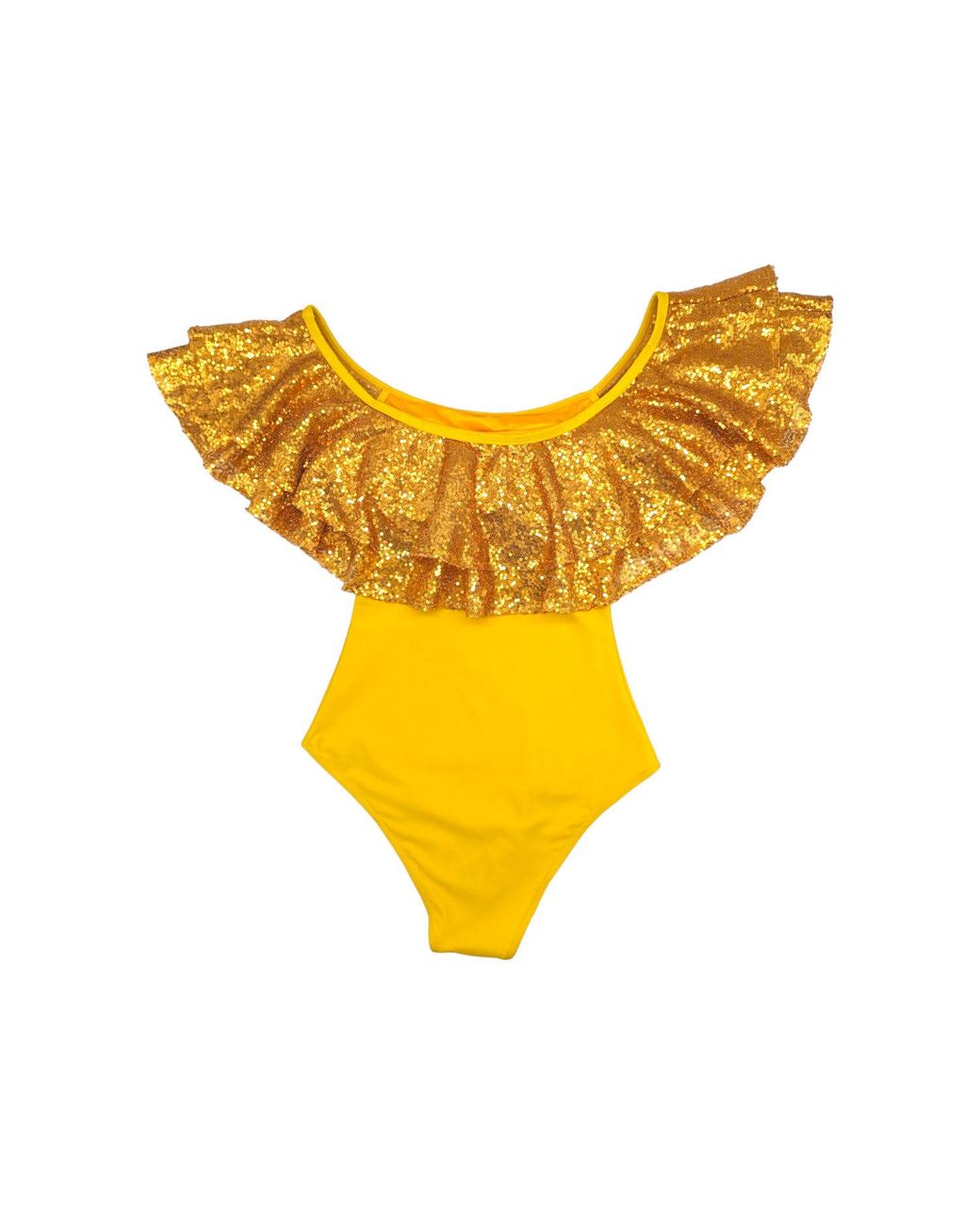 Julia Clancey Yellow Rara Sunshine Sequin Swim Body