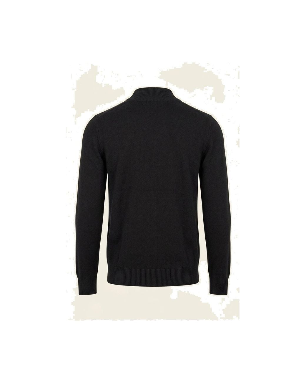 Ron Tomson Black Mock Neck Relaxed Sweater for men