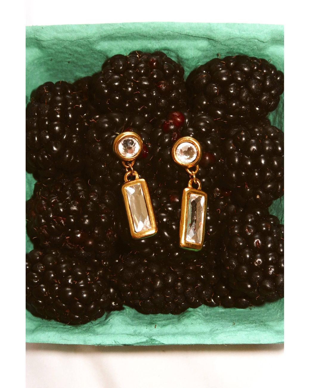 Sccollection Metallic Daisy Rhinestone Earrings