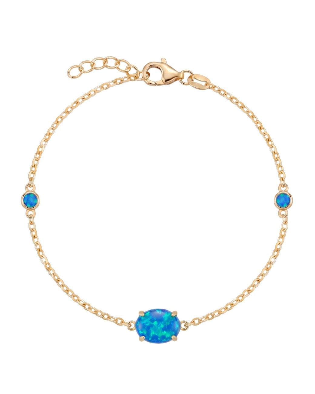Latelita London Blue Oval Opal Bracelet