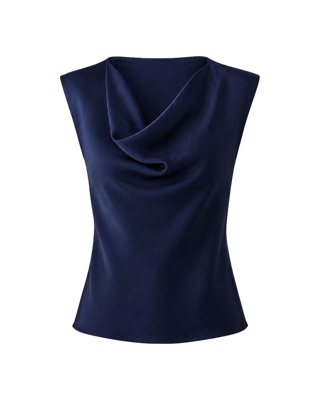 SACHA DRAKE Blue Luxe Cowl Bias Top