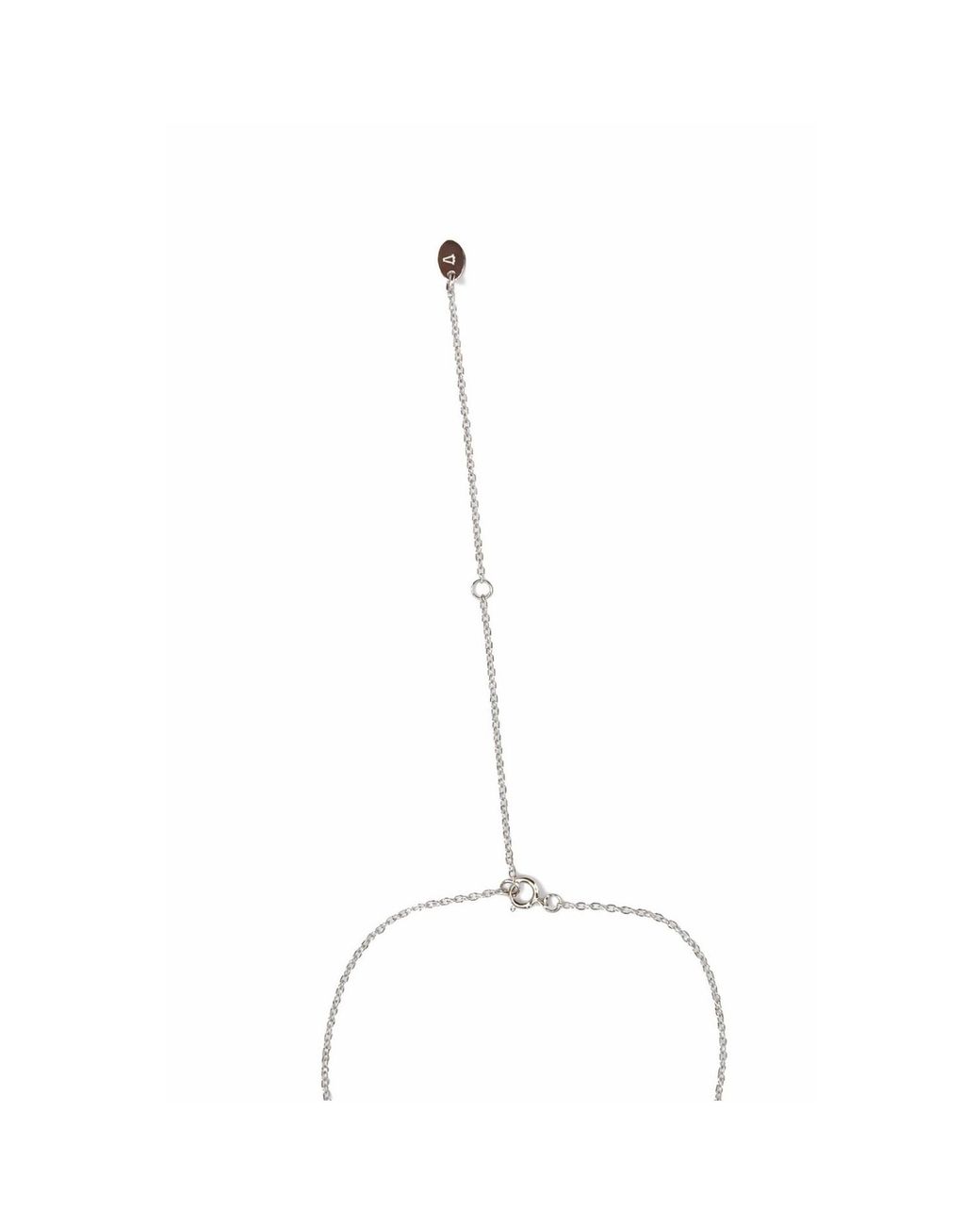 Pearl Code Metallic Crown Pendant Necklace With Diamonds