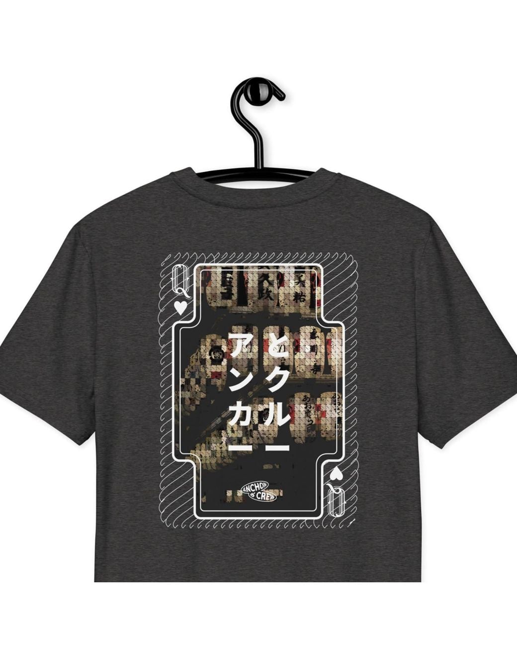 Anchor and Crew Black Heather One Japan Gurafiku Organic Cotton T-Shirt