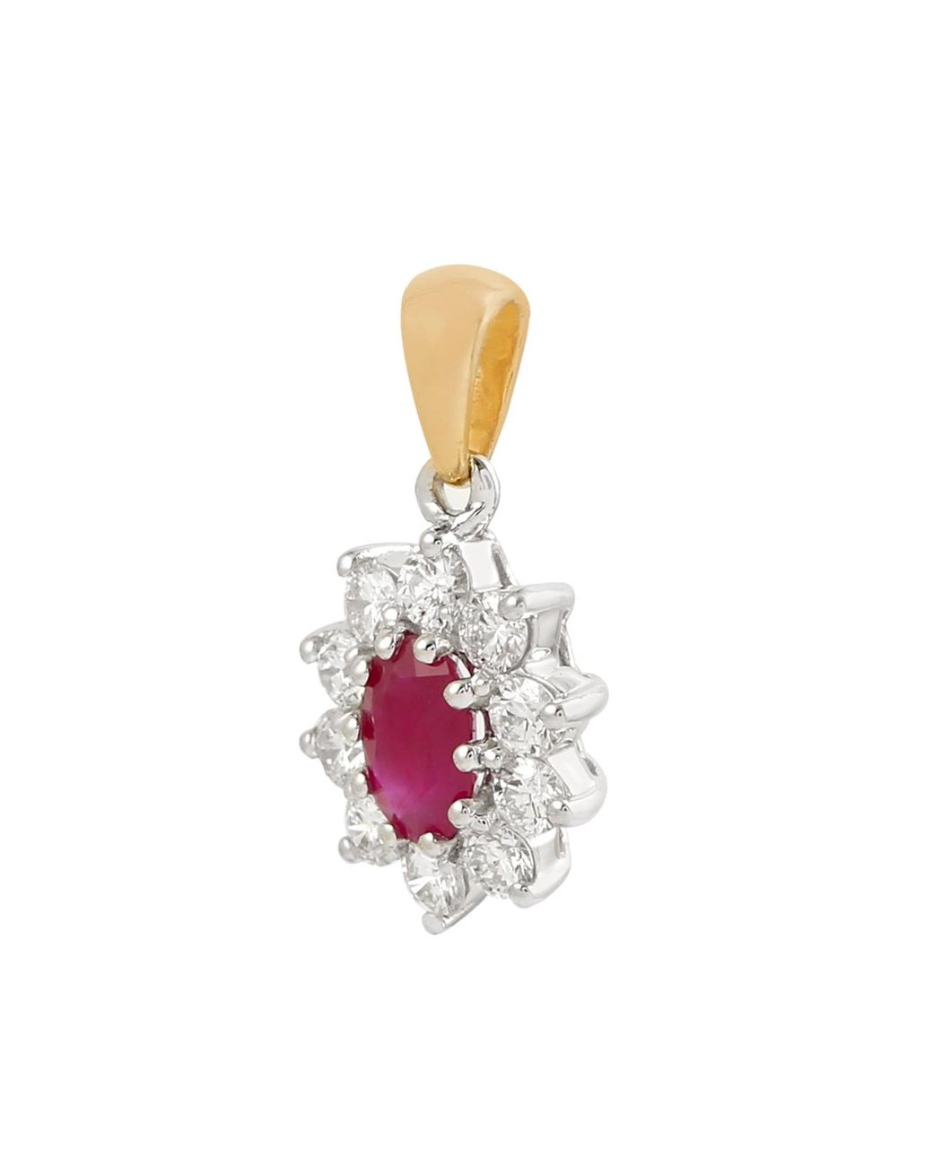 Artisan Purple Ruby Diamond Charm Pendant