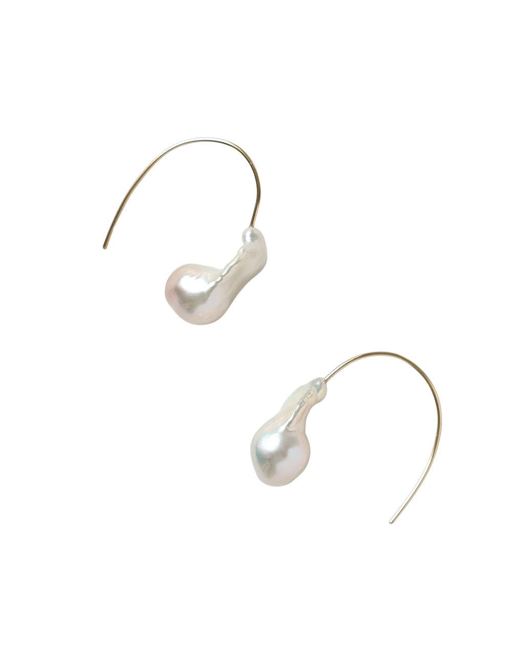 Bombyx House Metallic Baroque Pearl Hook Earrings