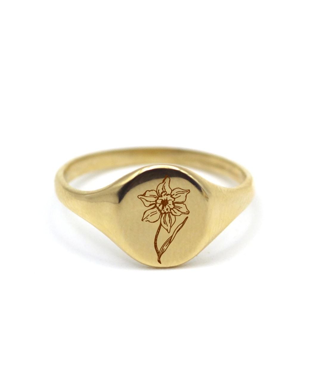 VicStoneNYC Fine Jewelry Metallic March Daffodil Flower Ring