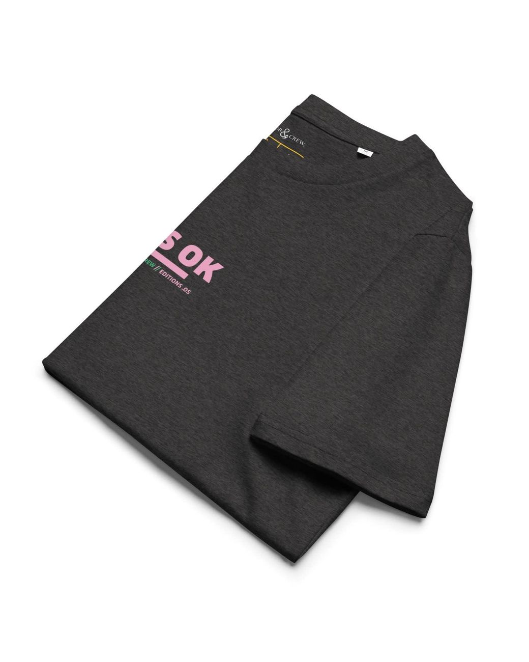 Anchor and Crew Black Heather Five It's Ok Editions Organic Cotton T-Shirt