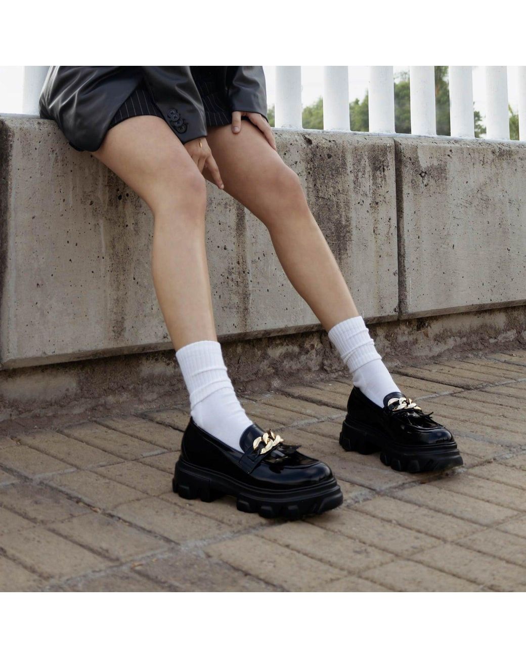 Urbnkicks Blue Chain Loafer
