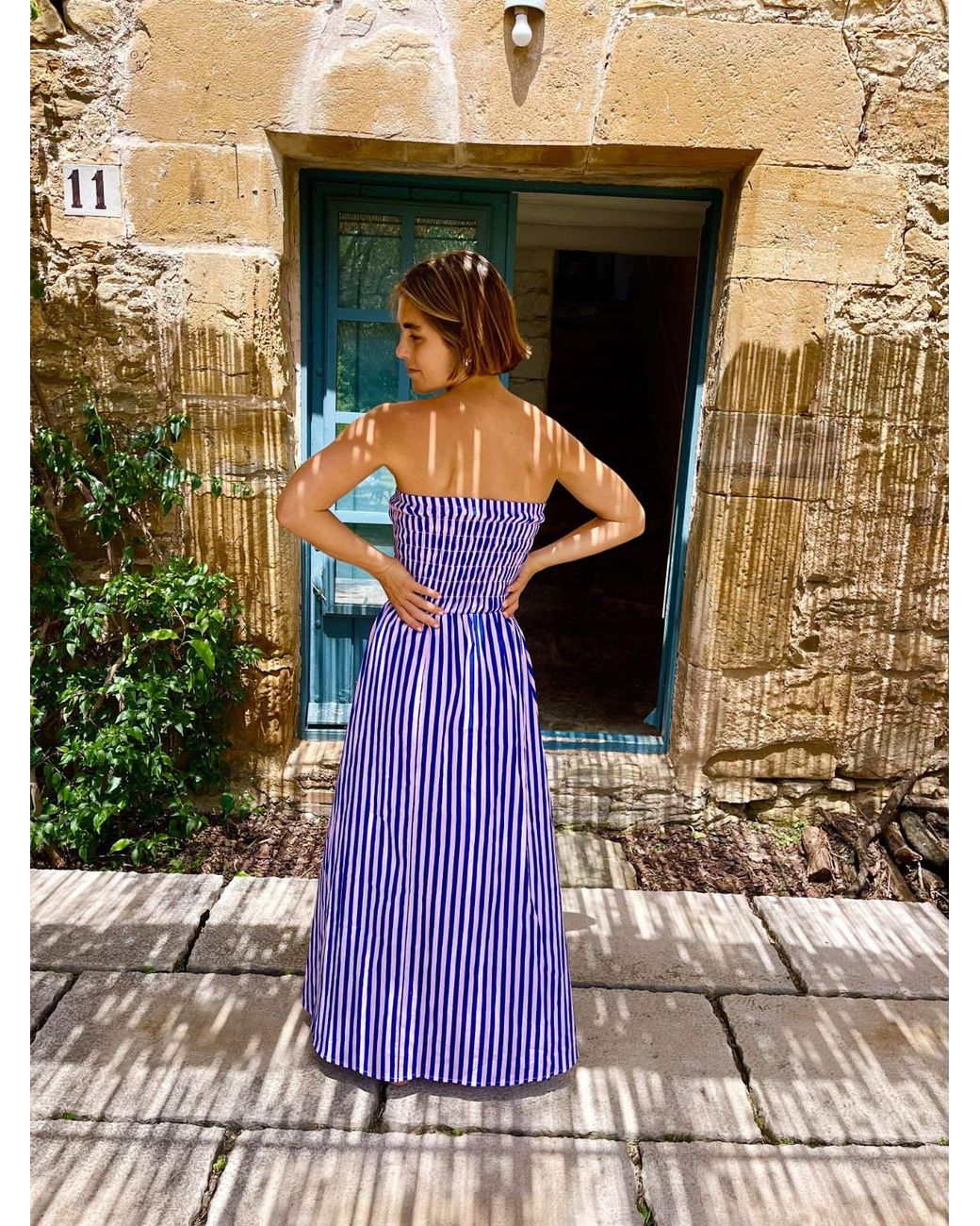 Mind Traveler Purple Emily And Striped Dress