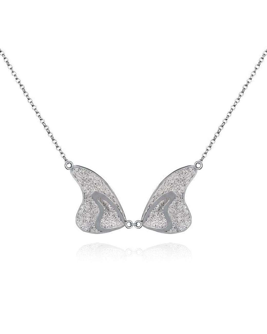 Far East Jewelry Metallic Handcrafted Love Butterfly Necklace