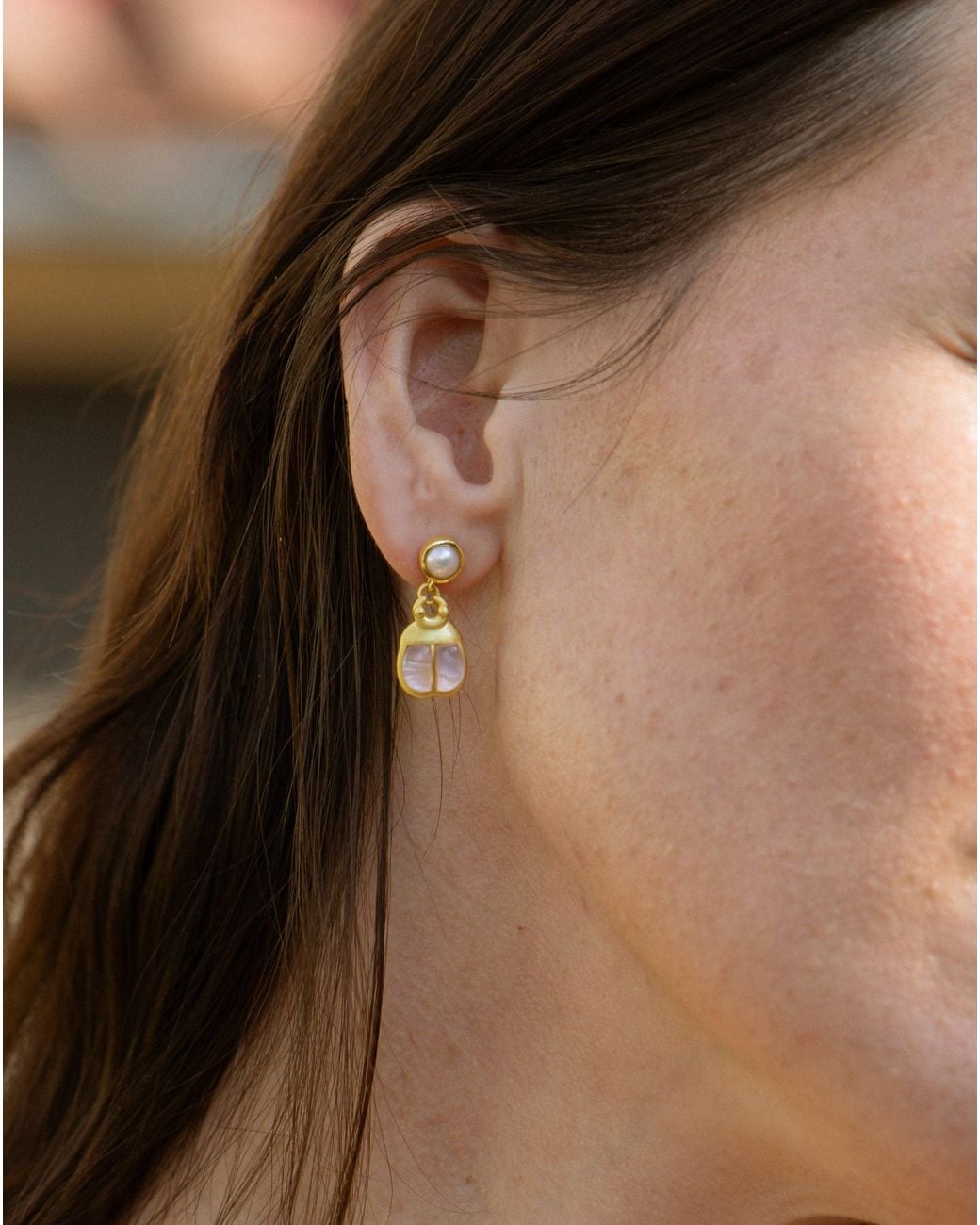 Marcia Moran Blue Amren Earrings