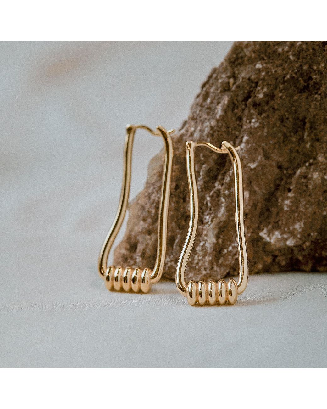 Lait & Lune Metallic Metope Earrings