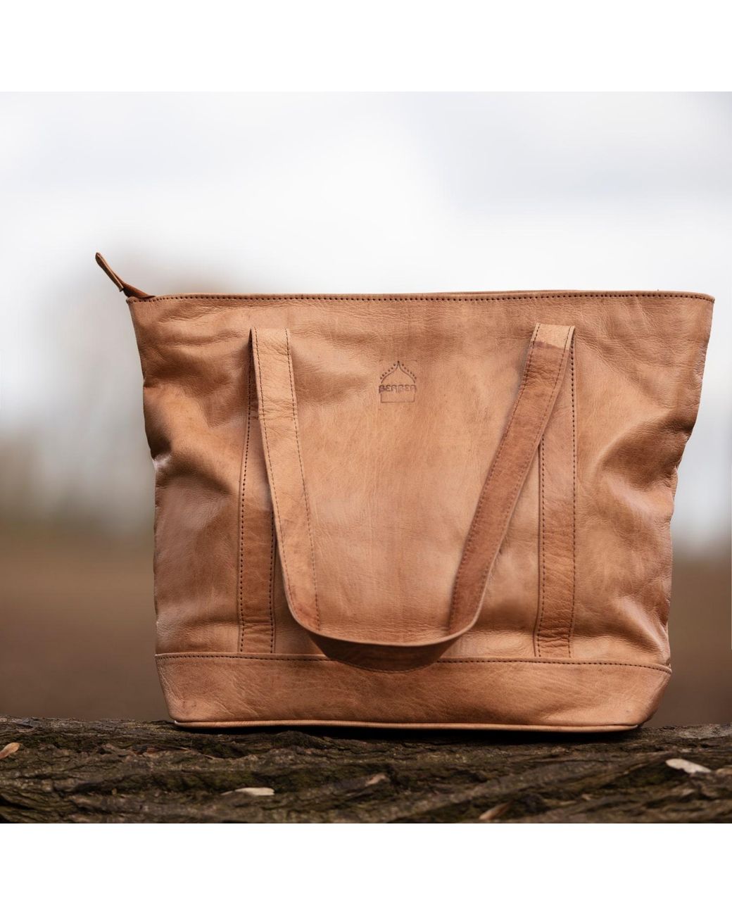 Berber Leather Brown Neutrals The Nador Tote Bag